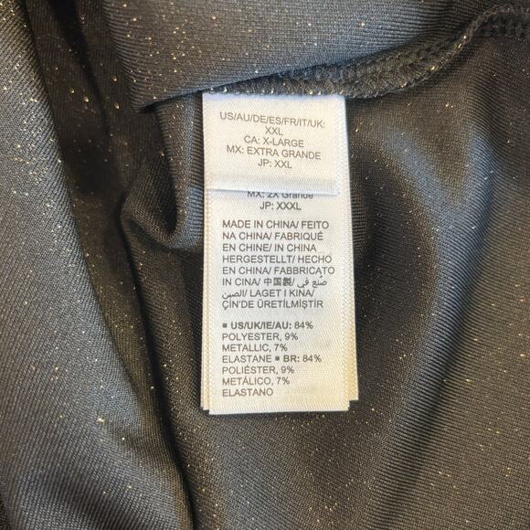 Terea Andrea Pitters Gold Metallic Glitter Holiday Evening Formal Blouse XXL NWT - Picture 4 of 5